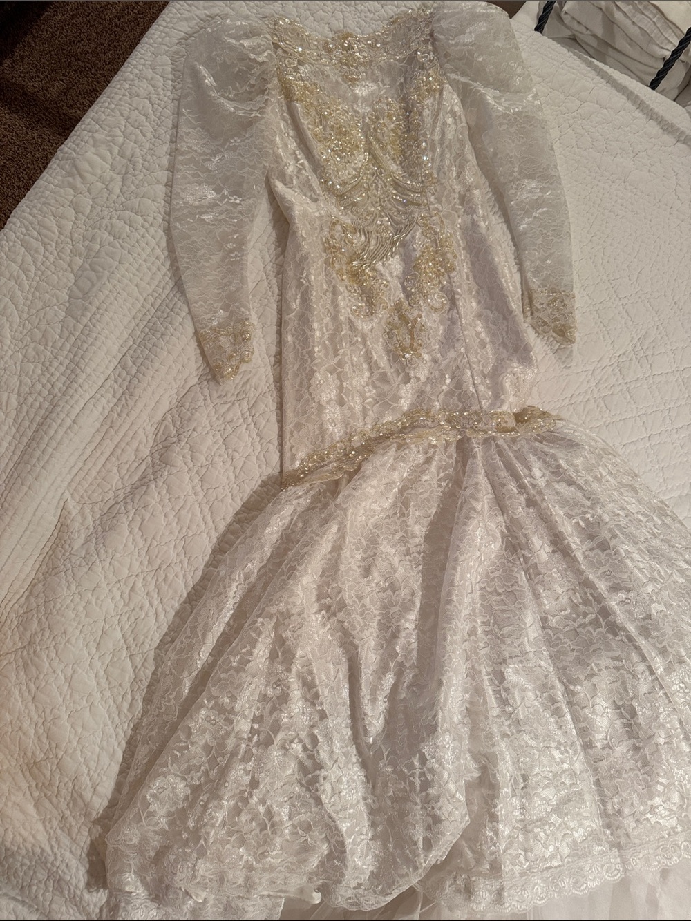 Alfred Angelo vintage White Lace Mermaid Gown